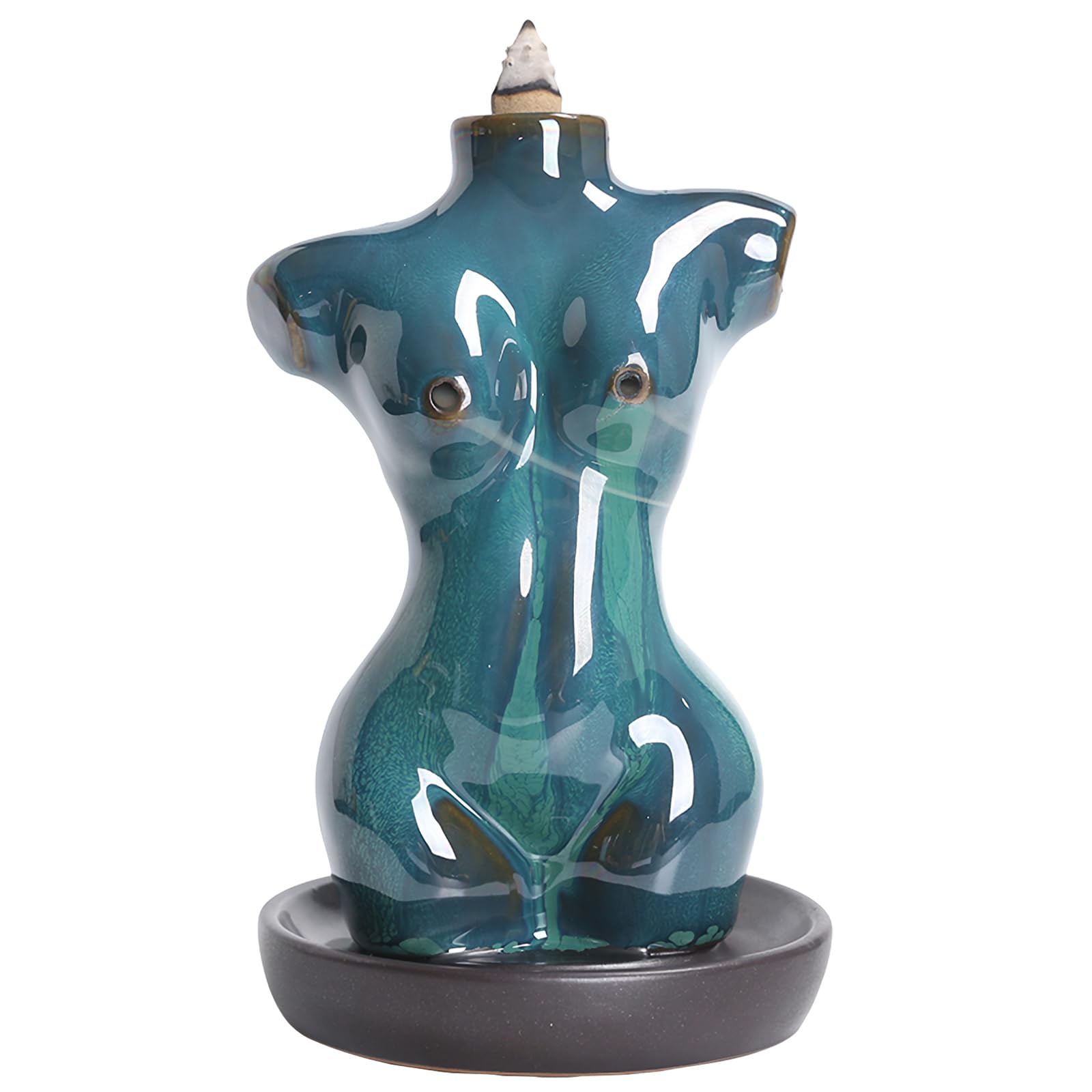 Beauty Bath Incense Burner Backflow Incense Burners, Women Figurine Handcrafted Table Top Decor, Woman Statue Incense Burner Vintage Decor (Nice Torso)