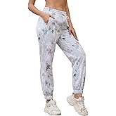 Kissonic Casual Camo Sweatpants for Women Elastic High Waisted Trendy Joggers Pants with Pockets