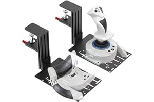 JUYEER Desk Mount Compatible with Thrustmaster T - Flight Hotas One, T - Flight Hotas 4, T - Flight Hotas X, T.Flight Stick X, Sol-R2 HOSAS, Farmstick, TCA Quadrant Boeing Edition and so on (2 Pack)