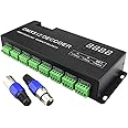 AKEPO LED DMX 24CH Digital Display Decoder, Dimming Driver LED DMX512 Controller for RGB Strip Light DC5-24V 3A/CH (24 Channel with Display)
