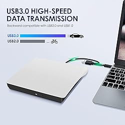 Hcsunfly External CD/DVD Drive for Laptop, Type-C