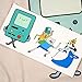 Adventure Time BMO Cartoon Network T Shirt & Exclusive Stickers (Small) Silver