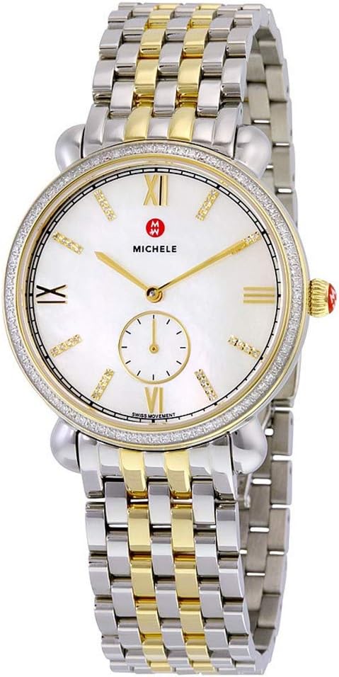 Michele Gracile Mother of Pearl Two Tone Steel Quartz Ladies Watch MWW26A000003