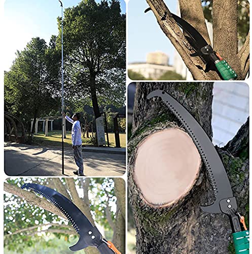JYZT Professionelle Doppelhaken-Teleskopschnitt-Säge, 5,4 M / 18 Ft-Teleskop-Stangensäge Mit Teleskopgriff Zum… – Bild 7