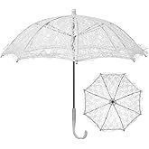 Healeved Lace Umbrella Embroidery Lace Parasol Romantic Wedding Bridal Umbrella Vintage Lady Tea Party Parasol