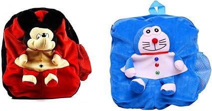 JRP Marts Combo Pack of 2 Cute Soft Toy Bag for Kids for School / Travelling Bag/ Carry Bag / Picnic Bag / Soft Toy Bag (Pack of 2)