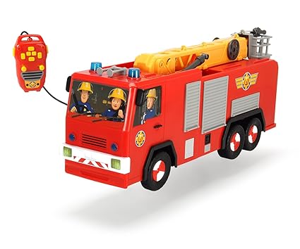 Dickie Toys 203099001 - Feuerwehrmann Sam Hero Jupiter, kabelgesteuertes Feuerwehrauto, 62 cm