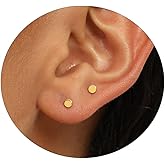 Solid 925 Sterling Silver Earrings Small 18K Gold Plated Stud Earrings for Women Trendy Hypoallergenic Cute Earrings Star Moon Sun Heart Cross Dots Pearl CZ Diamond Earrings Jewelry Christmas Gifts