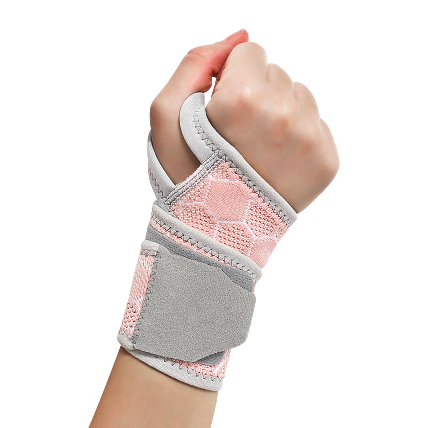 VerteLife Wrist Supports Adjustable Wrist Splint Hand & Wrist Brace Carpal Tunnel Wrist Support for Tendonitis Arthritis Pain Relief Breathable Sprained Wrist Straps for Men Women - Pink,1pc