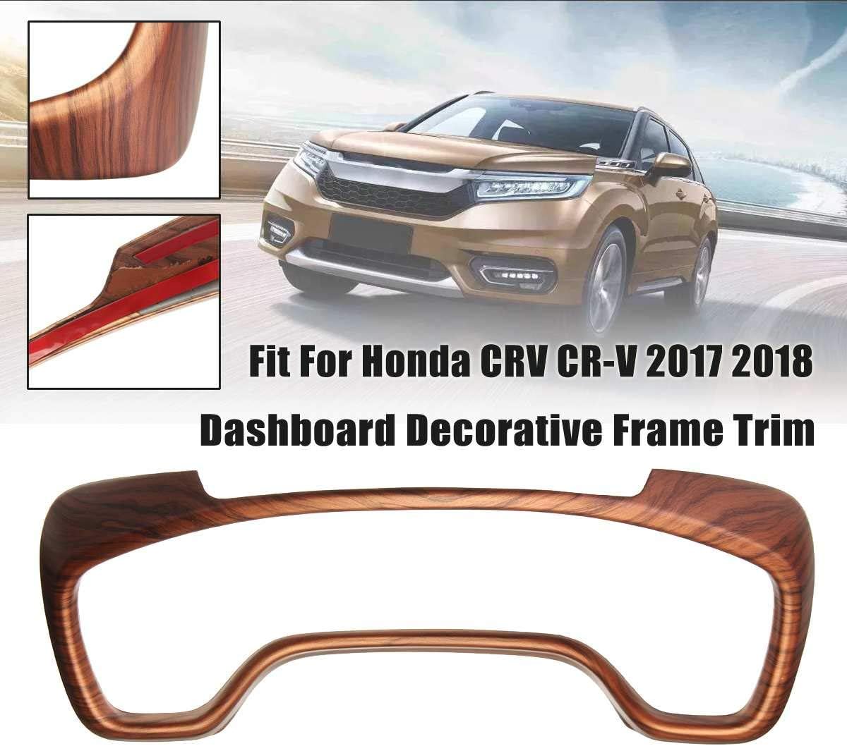 Chenghuaguo 1Pcs Peach Wood Grain Dashboard Decorative Frame Trim for Honda CRV for CR-V 2017-2018