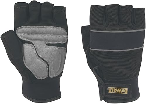 dewalt fingerless work gloves