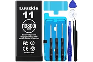 Luuzkla 19800mAh (New Upgrade) Battery Compatible with iPhone 11, Super Capacity Battery Replacement Compatible with iPhone 11, with Full Tool Kits-0 Cycle High Capacity-24 Months Service