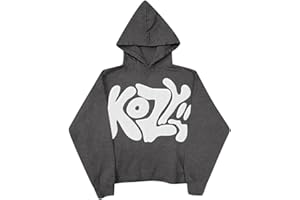 BLUBUKLKUN Kozy Hoodie Y2K Sweatshirt for Men Streetwear Hoodies Graphic Cropped Hoodie Men Unisex Long Sleeve Trendy