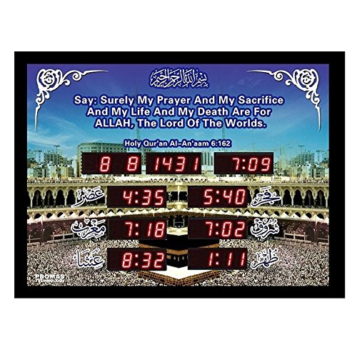 Accurate Digital Muslim Prayer Time LED Azan Wall Clock Buy Online in