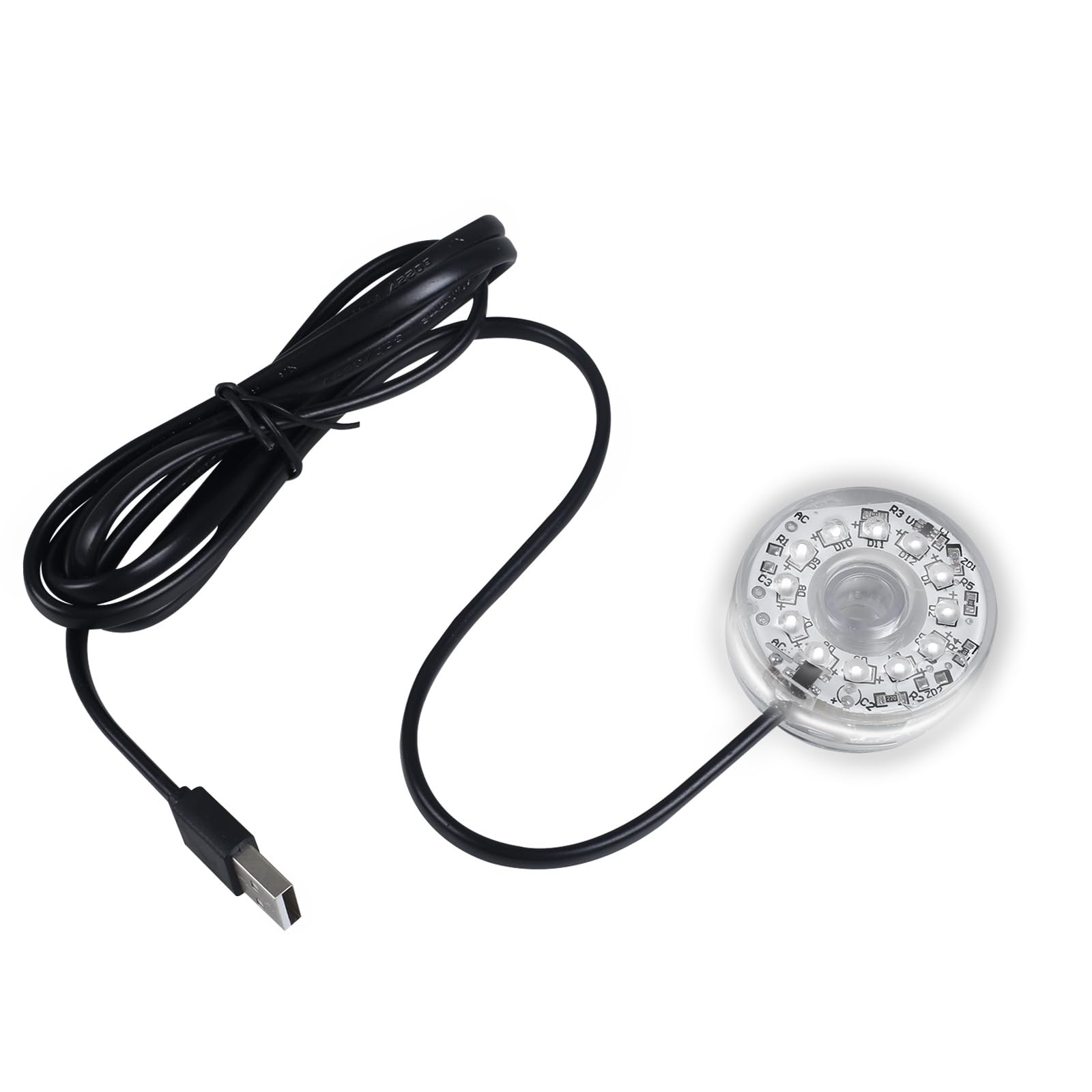 DONGKER LED Aquarium Light, USB 5V 1W Underwater Light White Light Waterproof Pastic Fish Tank Lamp for Aquariums Fish Tanks