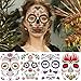 Halloween Temporary Tattoos Face (8 Pack), Sugar Skull Stickers Day of The Dead Scary Makeup Makeup Ideas Masquerade and Parties