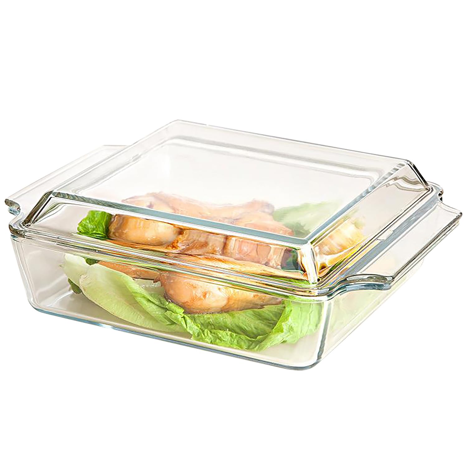 1L Glass Casserole Dishes with Lids - Oven Proof, Microwaveable, Mini Individual Cookware Dishes
