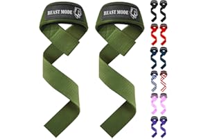 TECEUM Lifting Straps for Weightlifting Gym Strength Training - Wrist Straps with Neoprene Padded Cotton - Men & Women – Ideal for Powerlifting, Bodybuilding & Deadlifts