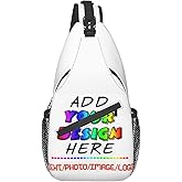 Custom Sling Backpack Personalized Crossbody Sling Bags Leisure Sports Outdoor Custom Bag For Men Backpack Optional Color Add Your Name Logo Text or Image Here