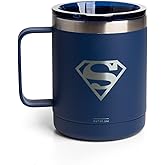 Smartshake DC COMICS Bohtal Insulated Coffee Mug 12 oz, Double Wall Vacuum Insulated Mug with Lid, Leakproof BPA-Free Stainless Steel Coffee Cup, Travel Mug for Hot & Cold Beverages (Superman)