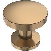 9BUILD 10 Pack Champagne Bronze Cabinet Knobs,Solid Round Drawer Pulls | Zinc Alloy,Simple Style,Easy Installation,Cabinet Hardware for Kitchen,Bathroom,Dressers and Cupboards