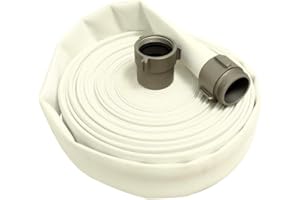 FAST FIRE PARTS 1-1/2" x 50' Coupled Aluminum NST/NH Double Jacket Mill Hose (600 LB Test)