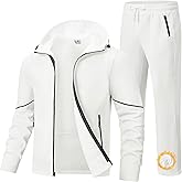 BGOWATU Men's Fleece Lined Tracksuits Set Jacket Hoodie Sweatsuit Running Sport Pants Outfits for Men with Zipper Pockets