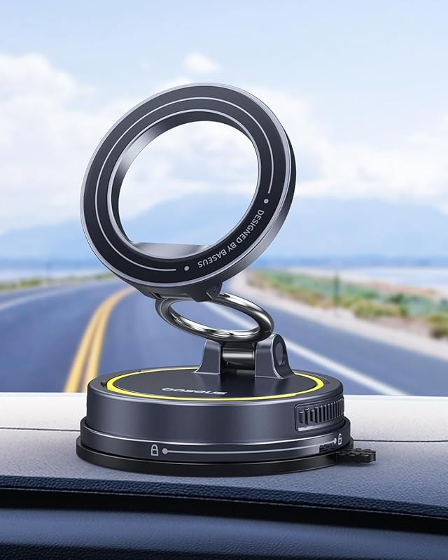 VC2 Flex, suporte magnético móvel para carro, suporte Magsafe para tablier e para-brisas, ajustável a 720° e dobrável para iPhone 16 15 14 13 12 Pro MAX
