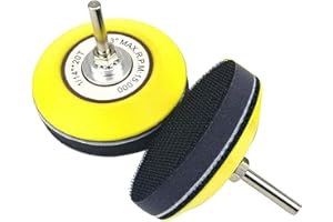 Bestgle 2pcs 3 Inch Hook and Loop Sanding Backing Pad for Sanding Discs with 1/4 Inch Shank Drill Attachment and Sponge Soft 