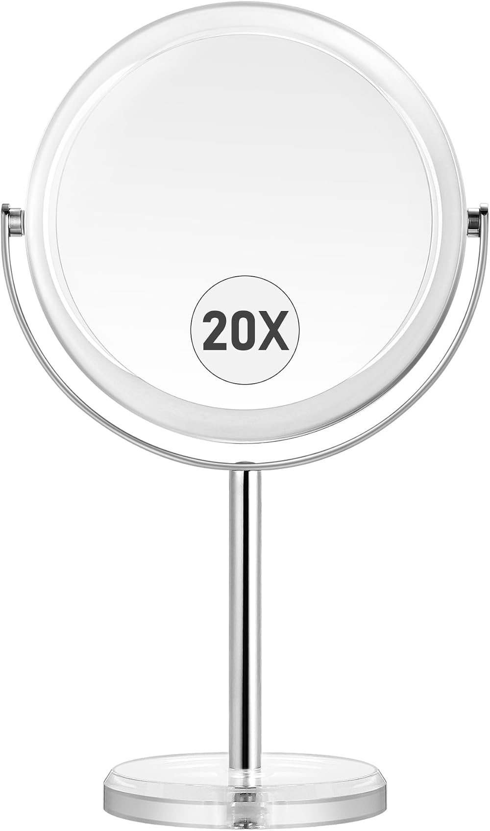 MIYADIVA 20X Magnifying Makeup Mirror, Double Sided with Stand