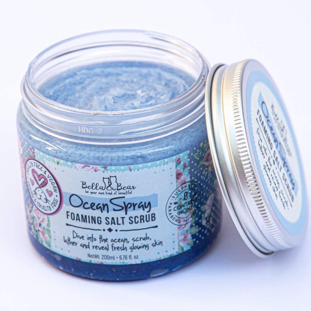 Bella & Bear Ocean Spray Scrub, No Sulphates, Parabens, No Harmful Chemicals, Cruelty-Free, Vegan-Friendly, Exfoliating, 6.7oz