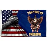 Cayyon 250 Years of Freedom Flag, American Eagle Design with 1776-2026 Text, 3x5 Feet Polyester, Mirrored Back, Outdoor Display with Grommets