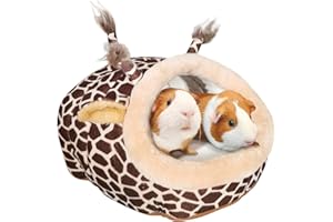 CASEETO LEFTSTARER Guinea Pig Bed Toy Cage House Accessories Nest Hedgehog Hamster Supplies Sugar Glider Ferret Rat Bed Toy Small pet Animals（1-XL）
