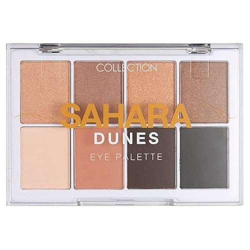 Collection Cosmetics Intensely Pigmented Colour Eye Shadow Palette with 8 Stunning Shades, Matte and Metallic, 8.8g, Sahara Dunes