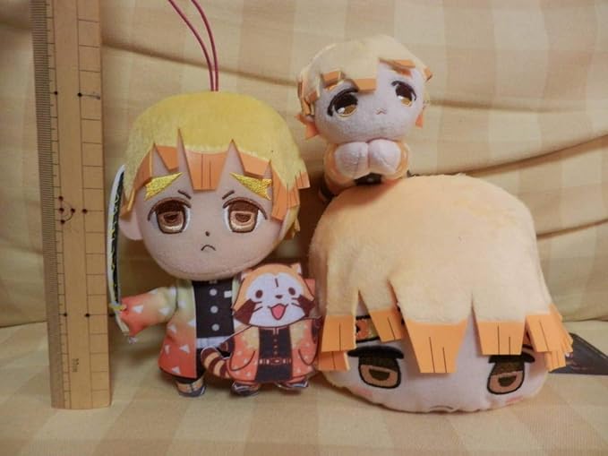 Amazon 鬼滅の刃 我妻善逸 3点セット ラスカル コラボぬいぐるみ リールパスケース クリップマスコット ぬいぐるみ ホビー