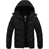 wantdo Men's Puffer Jacket Waterproof Winter Coat Hooded Parka Jacket Recycled Outerwear (Regular and Big Size)