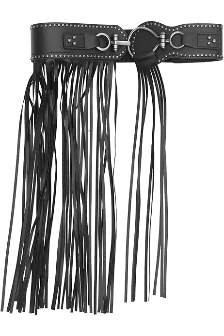 Fringe Belt For Women Cowgirl Lanvin Cord Tassel Belt In Black