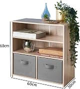 spot on dealz 4 Cube Storage Unit with 2 Doors Oak Finish view 6