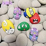 Bingo Castle Rocks for Painting, Art Supplies Rock Painting Kit for Kids and Adults, Rock Arts Crafts for Girls Smooth Polished Flat Kindness River Rocks 2~3 Inches