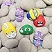 BC BINGO CASTLE Rock Painting Kit Show Children's Creativity Painting Flat Stones, Smooth Kindness Rocks Kits Suitable for Children Decompression or Decorating Children's Garden (9 Pcs)