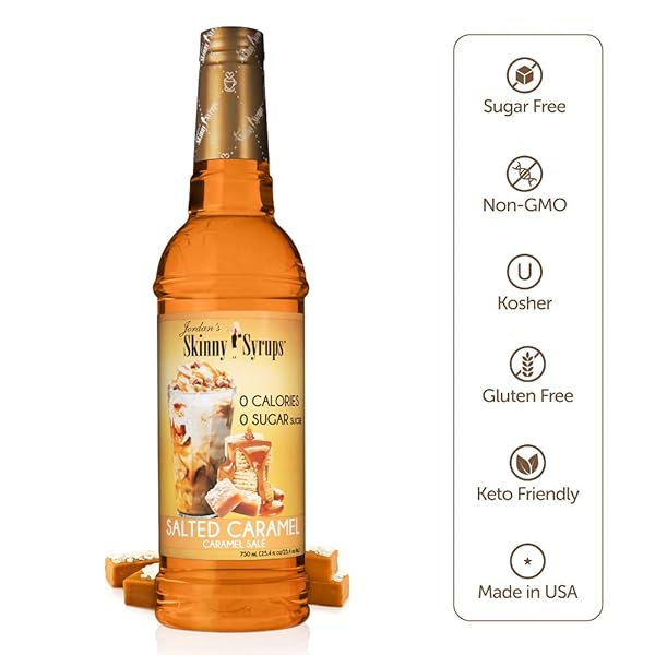 JORDANS SKINNY SYRUPS JORDAN SKINNY SYRUP SUGAR FREE SALTED CARAMEL,ONE 25.4 OUNCE BOTTLE