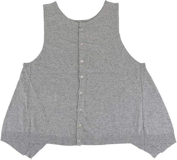 Amazon ヘブンリー Heavenly ニット ベスト レディース 2way コットン りネン ゆったり H F フリーサイズ F フリーサイズ Gray ベスト 通販