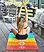 POSHFEEL Single Yoga Towels with Tassels Rainbow Chakra Tapestry Stripes Yoga Mats Beach Towel Style 1