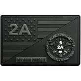 Gun Permit 2nd Amendment 1791 USA Constitution Hook Patch [3D-PVC Rubber- 3.5 inch-MG-9]