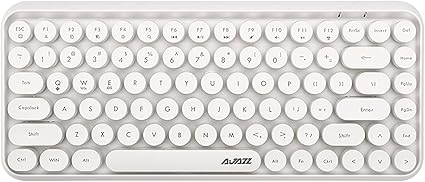 Amazon Co Jp Ajazz ブルートゥース タブレット用キーボード レディースキーボード ワイヤレスキーボード コンパクトキーボード 軽量 Bluetooth キーボード タイプライター 英語配列 ホワイト パソコン 周辺機器