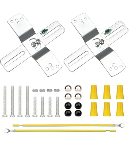 PATIKIL 10-Pack Ceiling Light Crossbar Mounting Bracket Kit – Universal Lamp Fixture Hardware, Includes Lamp Pipes, Screws, Nuts & Gaskets, For Chandeliers, Wall & Ceiling Lights (Silver)