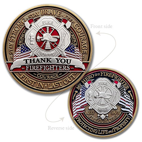 Fire Fighter Appreciation Challenge Coin Â· FireFighter Thank You Challenge Coin