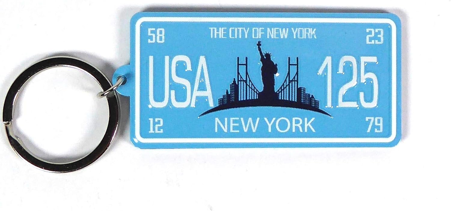 OPO 10 - Set of 5 LICENSE PLATES + 5 USA metal KEYCHAINS - replicas of real American plates (OLD1 + 5PC) - Image 5
