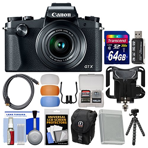 Canon-PowerShot-G1-X-Mark-III-Wi-Fi-Digital-Camera-with-64GB-Card-Case-Battery-Flex-Tripod-Diffusers-Kit