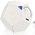 KADAMS Pomodoro Cube Timer Productivity-11 Preset Countdowns, Flip-to-Start Gravity Activation - Sound Vibrate Mute Rechargeable - Ideal for ADHD Kid Kitchen Classroom Cook Study Exercise - White